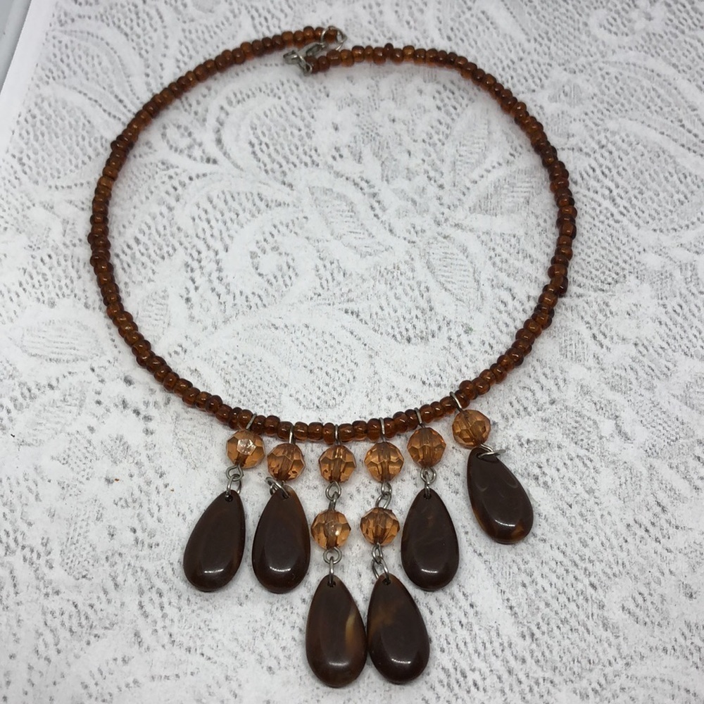 Artisan Y2k style seed beaded memory coil choker collar boho free spirit